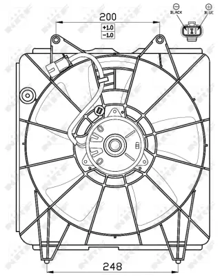 NRF 47545 Honda Civic 1.8 06-Fan Complete 38611RTA004