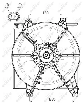 NRF 47546 Hyundaı Accent 1.3 00-Fan Complete 2538025200