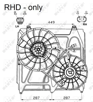 NRF 47549 Kıa Sorento 3.5 03-Fan Complete 977863E600