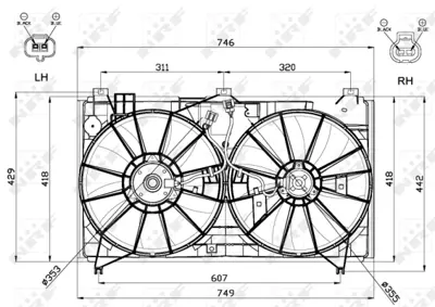 NRF 47580 Lexus Gs 3.5 05-Fan Complete 