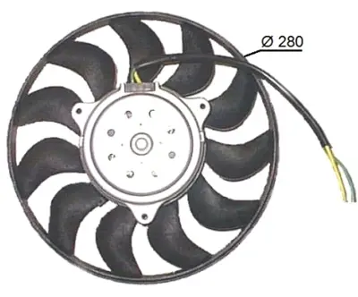 NRF 47616 Audı A4 1.9d 01-Fan Complete 8E0959455M