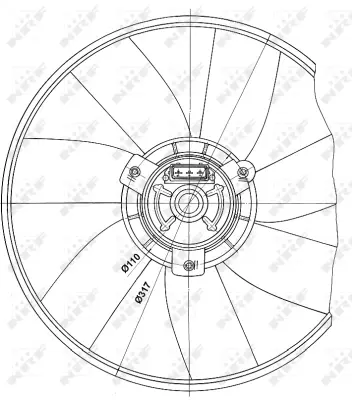 NRF 47660 Vw Golf 1.6 92-Fan Complete 3A0959455J