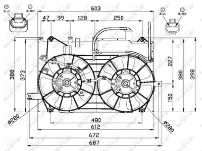 NRF 47673 Toyota Prius 1.5 04-Fan Complete 1671121100