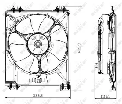 NRF 47677 Fıat Sedici 1.9d 06-Fan Complete 71746876