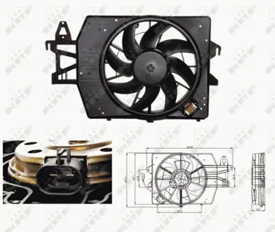 NRF 47682 Ford Escort 1.6 95-Fan Complete 95AB8C607DC