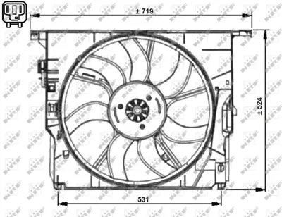 NRF 47727 Fan Komple 600w Bmw F10 F07 F01 N52 N N53 N47 N N57 N B47 17428509741