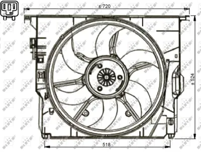 NRF 47737 Fan Komple 400w Bmw F10 B47 N52n N53 N47n N57n 17428509740