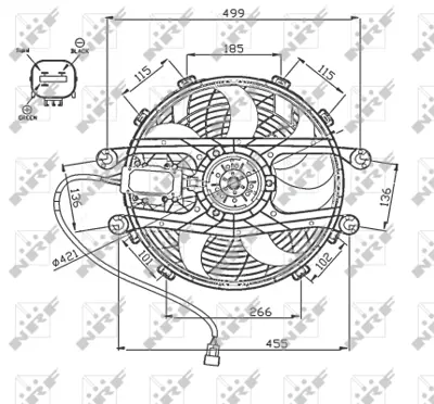 NRF 47747 Fan Komple Bmw E46 N40 N42 N45 N46 64548386835