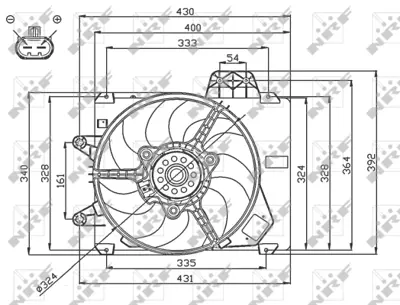 NRF 47750 Fıat Punto 1.7d 94-Fan Complete 7740875