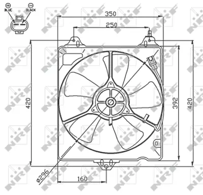 NRF 47753 Toyota Avensis 2.0d 98-Fan Complete 1671264170