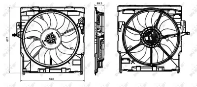 NRF 47845 Fan Komple 850w Bmw X5 E70 E71 E72 17428618243