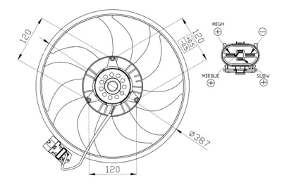 NRF 47914 Radyator Fan Motoru Davlumbazlı Komple Corsa C > Tıgra B 06> Y13dt Z13dt Z13dtj Z17dth 1341388