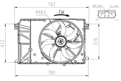 NRF 47932 Toyota Rav 4 2.0 19-Fan Complete 1636031500