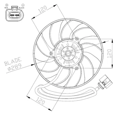 NRF 47946 Radyator Fanı Vw Transporter 2.5d 03- 7H0959455D