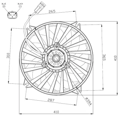 NRF 47962 Radyator Fanı Cıtroen C4 1.6d 07- 1253T5