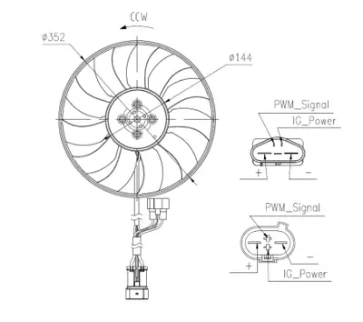 NRF 47969 Vw Tiguan 2.0d 17-Fan Complete 3Q0959455B