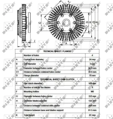 NRF 49546 Radyator Fanı Mıtsubıshı L200 2.5d 06- MD050472