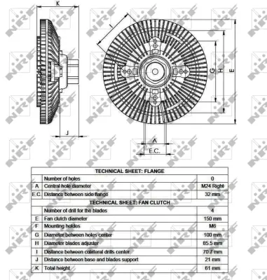 NRF 49551 Radyator Fanı Nıssan Cabstar 3.0d 99- 777000950