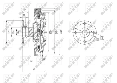 NRF 49573 Nıssan Pick Up 2.5d 97-Fan Clutch 21082VB10A