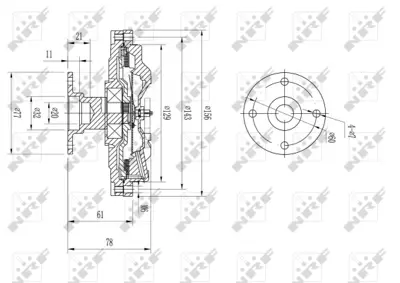 NRF 49576 Nıssan Patrol 2.8d 88-Fan Clutch 2108222J01