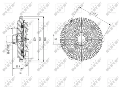 NRF 49590 Fan Termıgı A4 A6 98>05 A8 94>03 Passat 97>05 Superb 02>08 Afb Akn Bau Bdh Bdg 59121350H