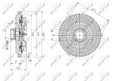 NRF 49622 Mercedes Sl-Series 5.0 90-Fan Clutch A1192000222