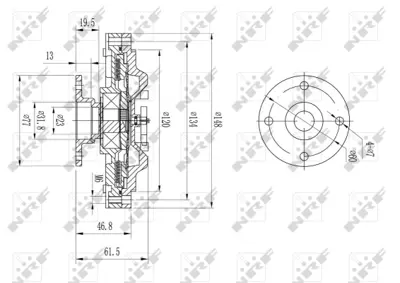 NRF 49639 Nıssan Civilian 3.3d 90-Fan Clutch 21082C8603