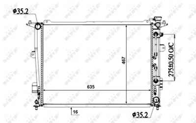 NRF 50135 Hyundaı Genesis 3.8 09-Radiator 253103M145