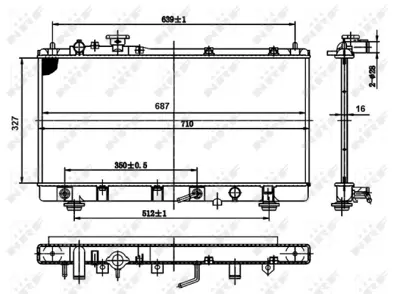 NRF 50142 Mazda 323 1.6 98-Radiator ZM4415200