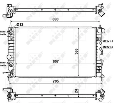 NRF 50219 Motor Su Radyatoru Vectra B X16xel X20xev X25xe Vectra B 96> 02 52479101