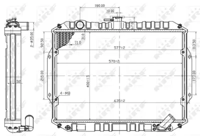 NRF 503486 Mıtsubıshı L200 2.5d 87-Radiator MB356390