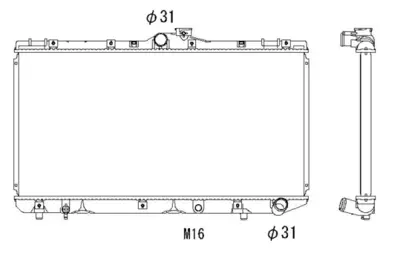 NRF 503966 Toyota Corolla 2.0d 96-Radiator 164006A16087