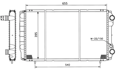 NRF 50403 Motor Radyator Trafıc 2,4d Mekanık Klımasız (2 Sıra Cu+pl Sıstem) / (670x395x36) 7700741216 9109893