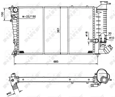 NRF 50412 Motor Su Radyatoru Peugeot 306 1.9d 93- 1301L9