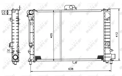 NRF 504141 Saab 9000 2.3 85-Radiator 9382656