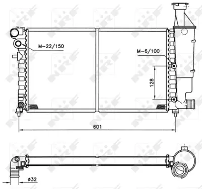 NRF 50423 Motor Su Radyatoru Cıtroen Saxo 1.4 96- 9623170680