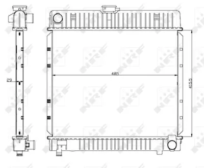 NRF 504250 Mercedes 200-Series 2.3 76-Radiator A1235015801