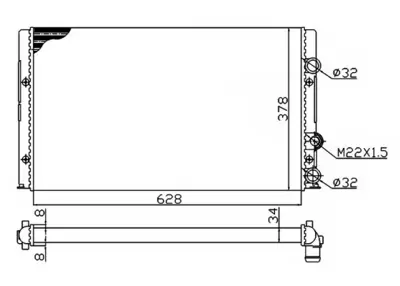 NRF 50457A Vw Polo 1.4 95-Radiator 1H0121253BJ