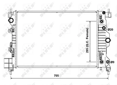 NRF 50476 Motor Su Radyatoru Mokka1.6ı - Aveo - Trax 13 > Otomatık 95460096