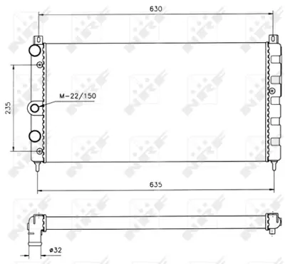 NRF 50560 Motor Su Radyatoru Caddy Pıck Up 96>01 Felıcıa 95>01 6U0121253A 7601412