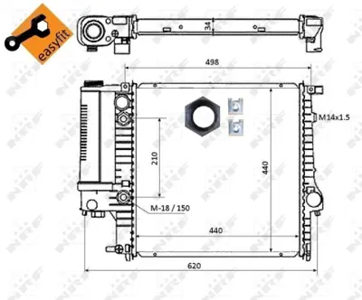 NRF 50565 Motor Su Radyatoru Bmw E36 1723898