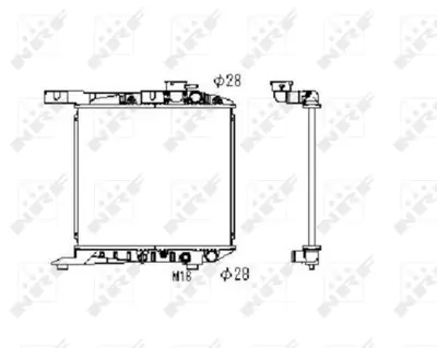 NRF 506300 Rover 200 1.3 85-Radiator 19010PE0033 DBP7123