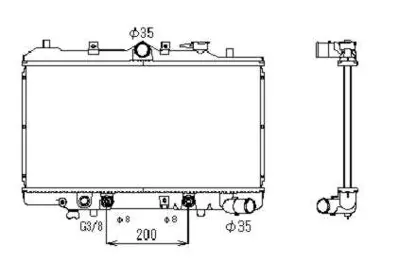 NRF 506511 Mazda 323 1.5 85-Radiator B56615200