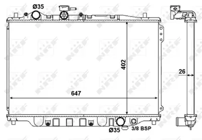 NRF 506518 Mazda 626 2.0 88-Radiator FEDG15200