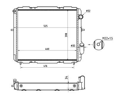 NRF 507345A Renault Clio 1.9d 90-Radiator 8660000453