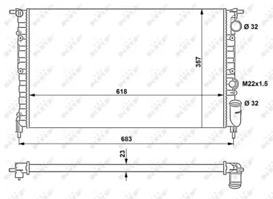 NRF 507465 Renault 21 2.0 86-Radiator 8660000451