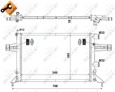 NRF 507529 Opel Astra 1.4 98-Radiator 9202491