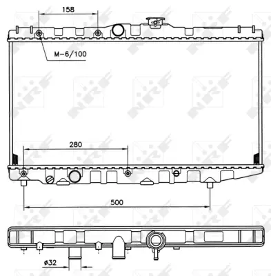 NRF 507581 Toyota Corolla 1.3 87-Radiator 1640016330