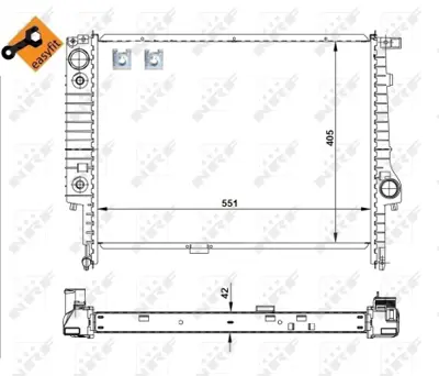 NRF 507619 Bmw 3 2.5d 91-Radiator 2244646