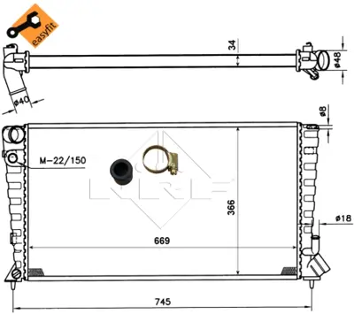 NRF 509510 Motor Su Radyatoru Partner P306 Ym Berlıngo Xsara (96 02)xud9 / Dw8 Segmanlı Manuel (Klımalı) < 03 96347974